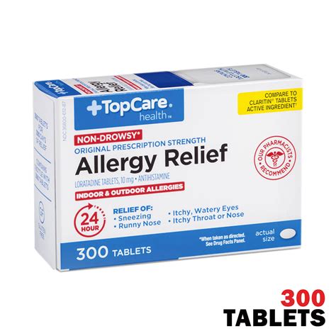 300ct Topcare Allergy Relief Loratadine 10mg Tablet Hy Vee Deals