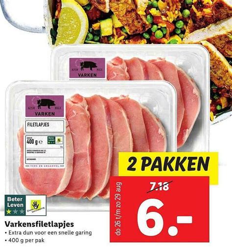 Varkensfiletlapjes Aanbieding Bij Lidl