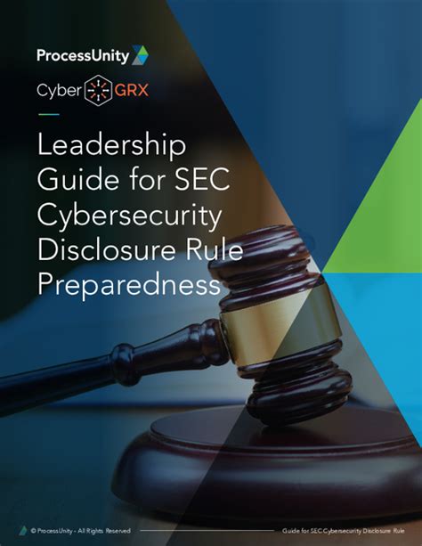 Leadership Guide For Sec Cybersecurity Disclosure Rule Preparedness