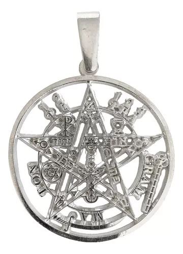 Enorme Dije Medalla Tetragramaton Pentagrama Plata Ley Env O Gratis