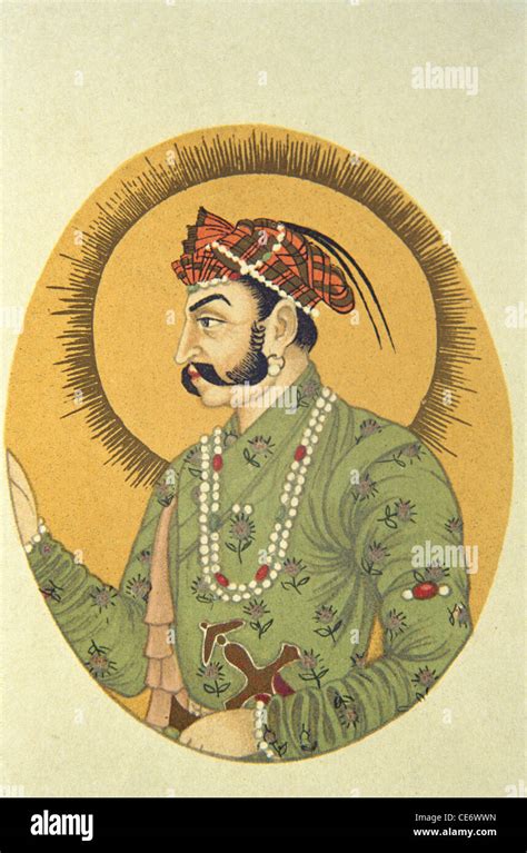 Miniature painting portrait of mughal emperor jahangir india Stock ...
