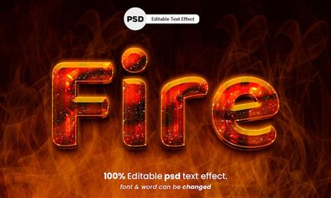 Premium Psd Fire D Editable Premium Text Effect