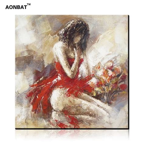 Aonbat Art Hand Painted Oil Painting Figure Painting On Canvas