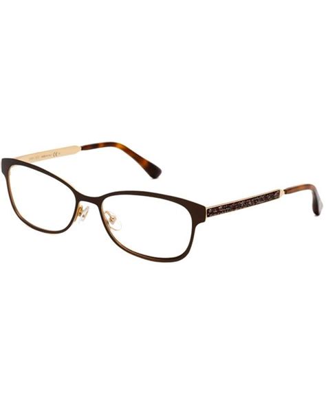 Jimmy Choo Jc 203 Eyeglasses Matte Brown Clear Lens Lyst