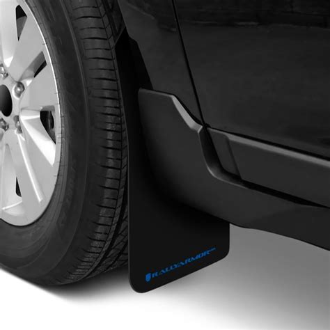 Rally Armor MF12 UR BLK BL UR Series Black Mud Flap Kit With Blue