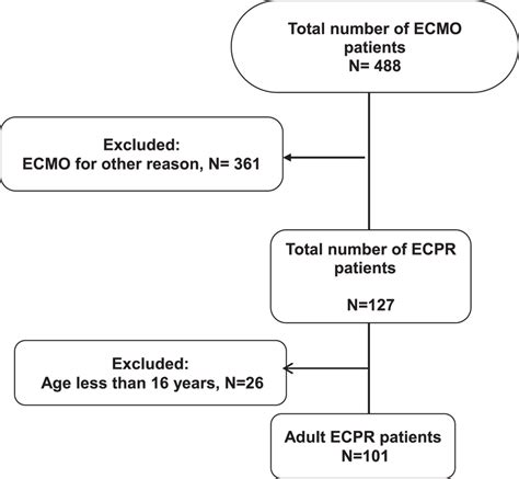 Study Flow Chart Ecmo Extracorporeal Membrane Oxygenation Ecpr