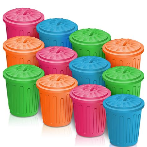 Artcreativity 45 Inch Mini Trash Can Set 12 Pack Miniature Garbage