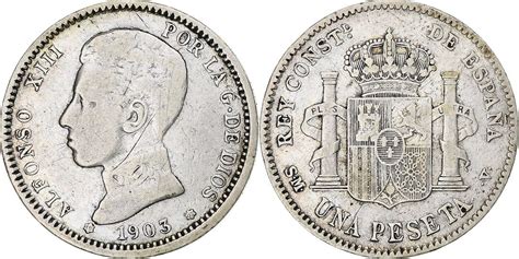 Spanien Peseta Madrid M Nze Alfonso Xiii Madrid S Silber Km