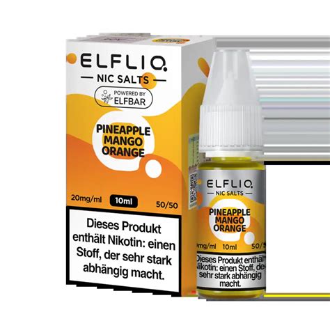 ELFLIQ Pineapple Mango Orange Nic Salt 20 Mg Ml The Vape