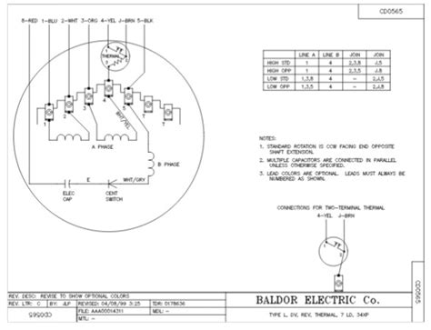 Baldor Wiring Diagram 3 Phase