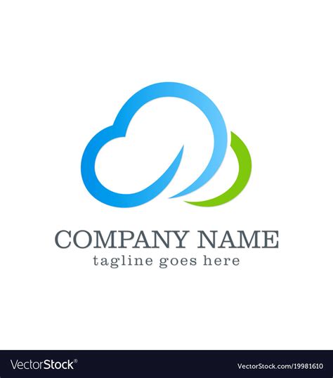 Cloud company logo design Royalty Free Vector Image