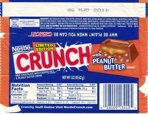 crunch peanut butter candy wrapper archive