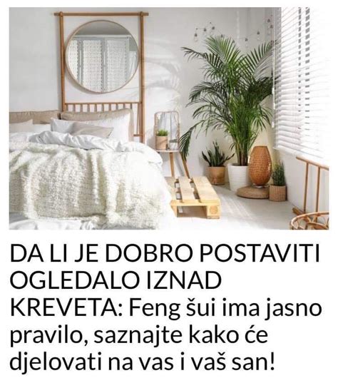 POGLEDAJTE RAZLOG ZASTO NIJE DOBRO POSTAVITI OGLEDALO IZNAD KREVETA