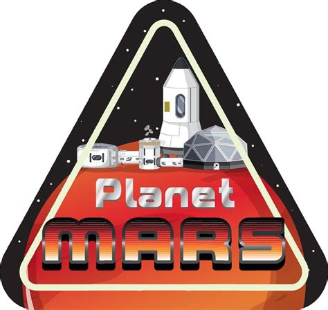 Badge of Planet Mars logo 4654316 Vector Art at Vecteezy