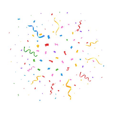 Confetti PNG illustration for festival background. Simple tinsel and ...