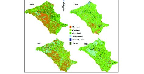 Landuselandcover Maps For 1984 1995 2003 And 2011 For Upper Manyame