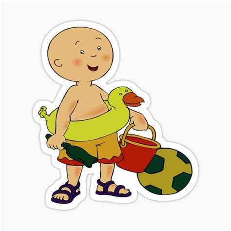 "caillou, caillou and dog" Sticker by Par-kids | Redbubble