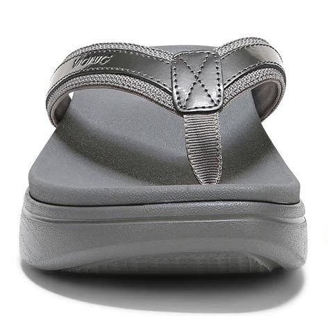 Vionic High Tide Ii Platform Sandal In Pewter Coconut Creek T Shop