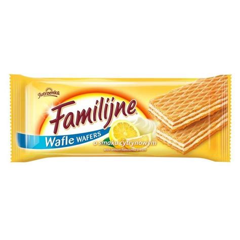 WAFLE FAMILIJNE O SMAKU CYTRYNOWYM 180G JUTRZENKA