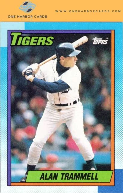 1990 TOPPS DOUBLEHEADERS Detroit Tigers Carte De Baseball NNO Alan