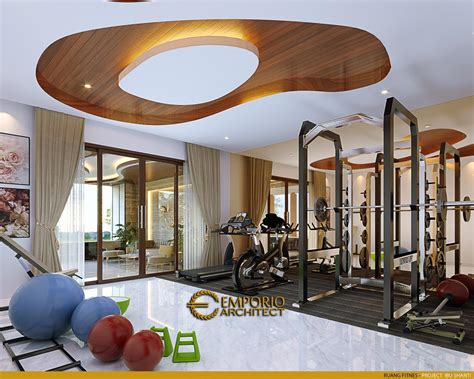 Desain Ruang Gym Rumah Modern 2 Lantai Ibu Shanti Di Solo Surakarta