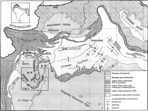 Generalized Geologic Map Of The Nw Himalayan Foreland Fold And Thrust