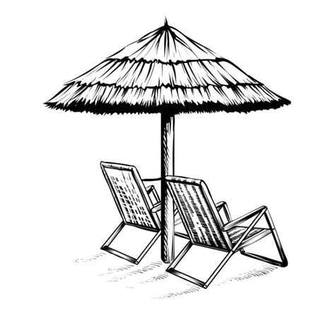 550+ Beach Chair Umbrella Drawing Stock Photos, Pictures & Royalty-Free Images - iStock