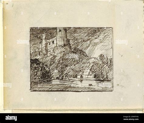 Imaginary Landscape, Frederic Edwin Church, American, 1826–1900, Pen ...