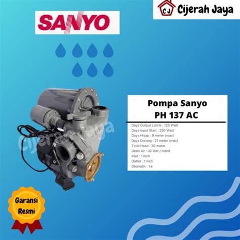 Jual Pompa Air Sanyo Otomatis P H Ac Pompa Pendorong Toren