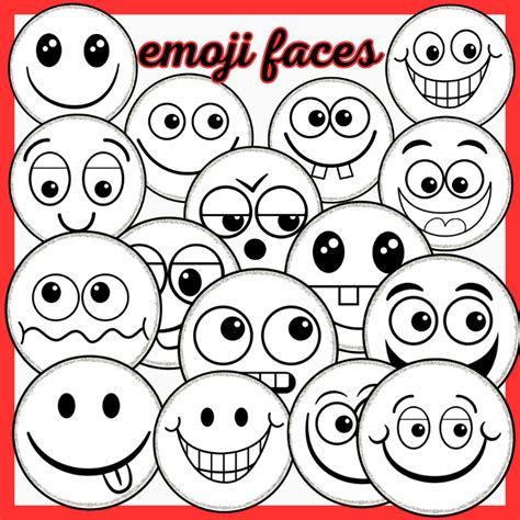 Emoji Clipart Faces Smiley Face Clipart For Personal And Commercial