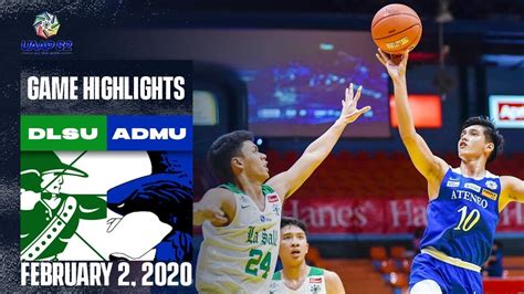 Dlsz Vs Admu February 2 2020 Game Highlights Uaap 82 High