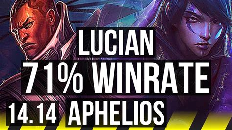 LUCIAN Pyke Vs APHELIOS Thresh ADC 71 Winrate 17 4 5