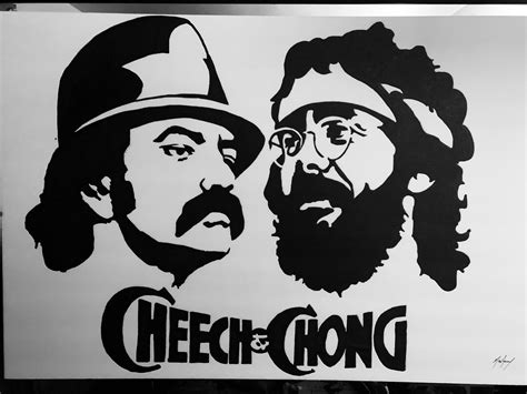 Rare Cheech And Chong Painting Done By Vinyl Mike 30x20 1 Of 1 Etsy