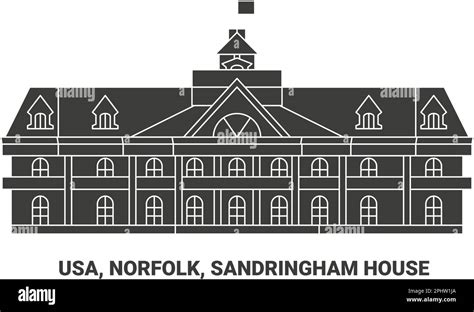 Usa Norfolk Sandringham House Travel Landmark Vector Illustration Stock Vector Image And Art