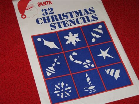 Vintage Christmas Stencils Santa Holiday Lots Of Cute By Corgipal