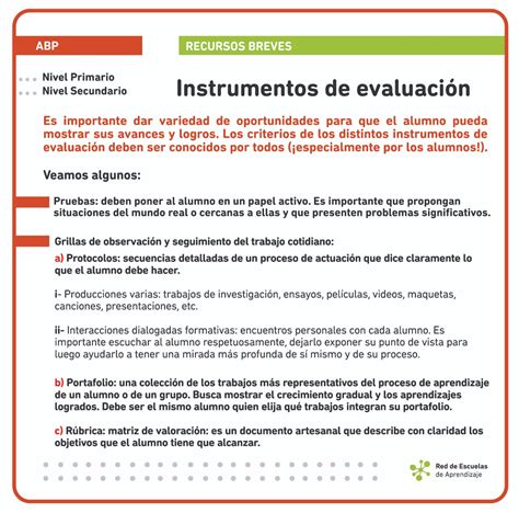 Instrumentos De Evaluación Abc Gob Ar