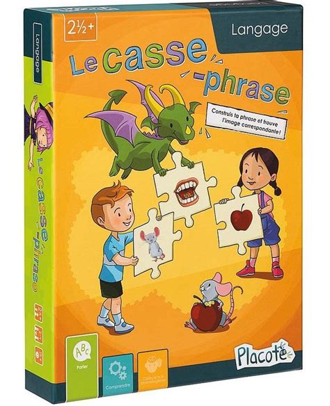 Jeu Placote Le Casse Phrase Jeux De SociÉtÉ Préscolaire 5 Ans Et Avant De Savoir Lire