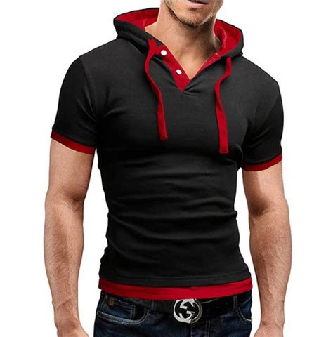 Buy Mens T Shirt 2016 Summer Fashion Hooded Sling