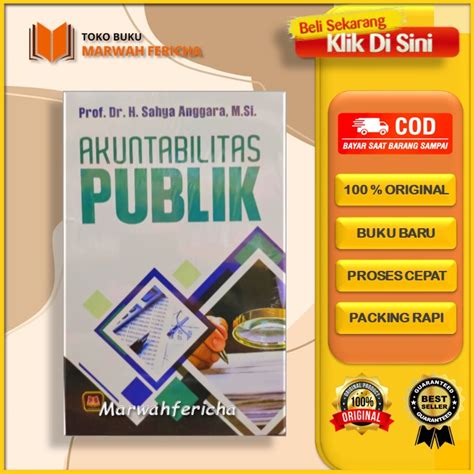 Jual Buku Akuntabilitas Publik Prof Dr H Sahya Anggara Penerbit Pustaka