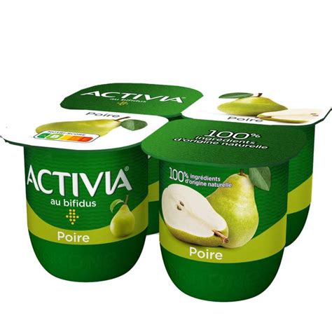 Yaourt Au Bifidus La Poire Activia X G La Belle Vie