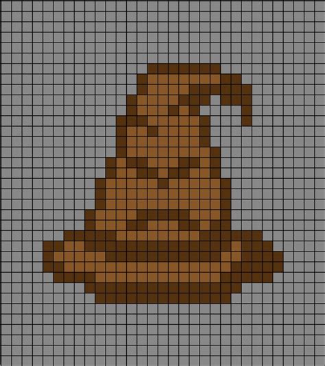 Sorting Hat Pixel Art Punto De Cruz Dibujos Fáciles Lienzo De Harry