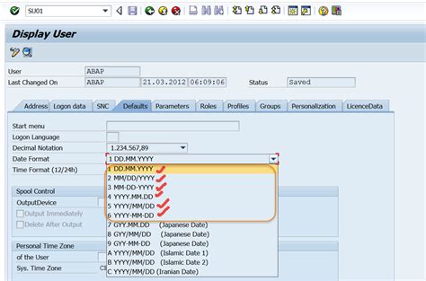 Techsap Sap Abap Date Formats