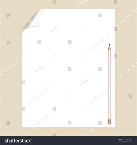 Graphite Pencil On White Sheet Writing Stock Vector Royalty Free