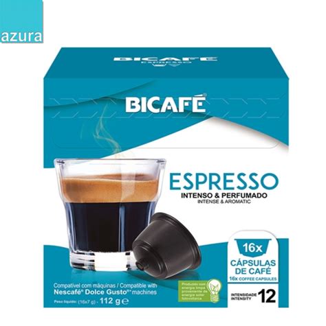 16 Cápsulas café Bicafé Espresso compatível Dolce Gusto Lojadahigiene