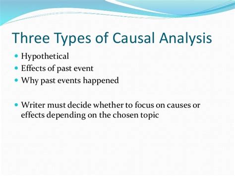 Causal Analysis