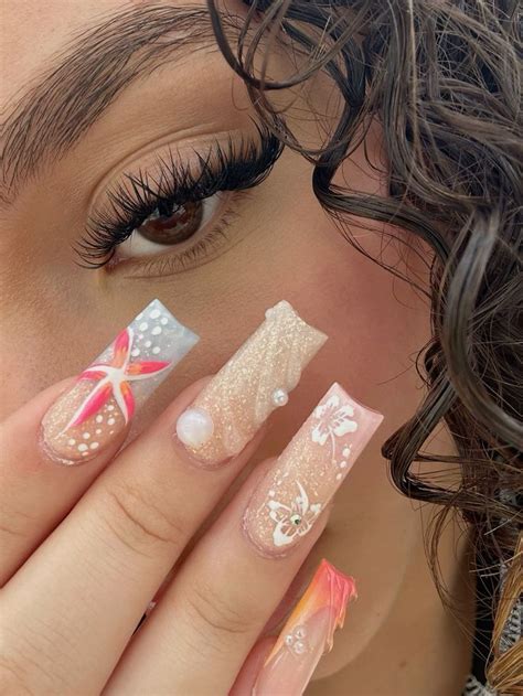 Nail Inspo🌺 In 2024 Girly Acrylic Nails Simple Nails Gel Nails