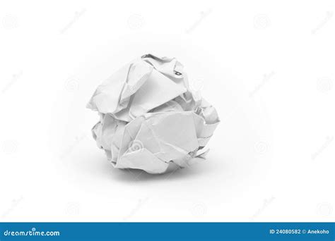 Close Up Of Crumpled Paper Ball Stock Photography Image 24080582