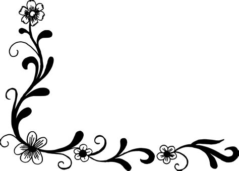 18 Flower Corner Vector Png Transparent Svg