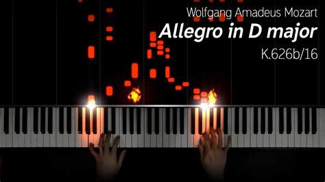 Mozarts New Single Allegro In D Major K626b16 On A Virtual