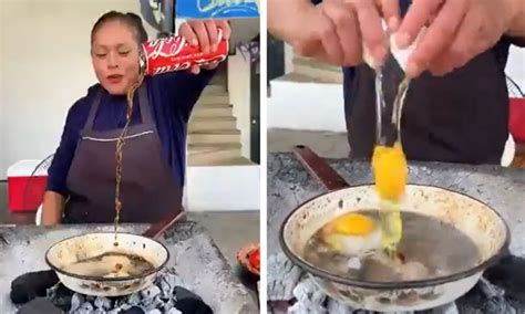 Vendedora Se Vuelve Viral Por Su Receta De Huevos Revueltos Con Coca Cola